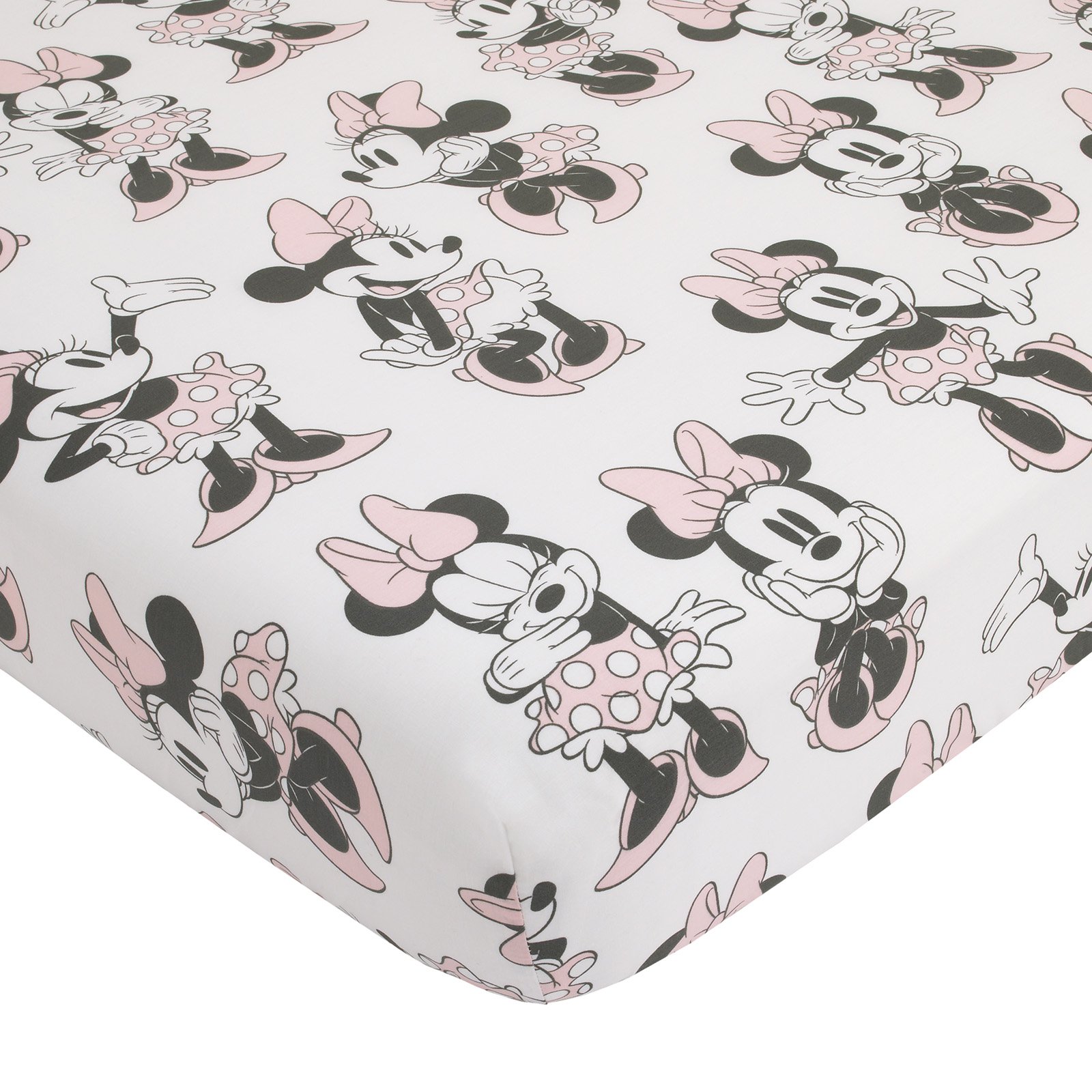 Disney Minnie Mouse 6 Piece Nursery Crib Bedding Set, Comforter, Two ...