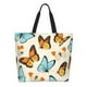 thumbnail image 1 of Disketp Butterflies Bolsa Tote Estampada para Mujer, Bolso de Hombro y de Mano para Compras y Viajes, 1 of 8