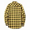 thumbnail image 5 of HCNTES Plaid Mens Flannel Shirts Long Sleeve Shirts for Men Casual Button Down Big and Tall Button Up Shirt(L01-Yellow,L), 5 of 7