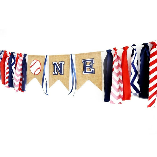 Party Banner Decorative Baseball Theme Hanging Banner Burlap Banner for Birthday
