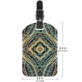 thumbnail image 6 of Square 2Pack PU Leather Mandala Psychedelic Cruise Luggage Tag with Privacy Cover and Name ID Tag for Travel Handbags Backpacks Luggage Tags, 6 of 6