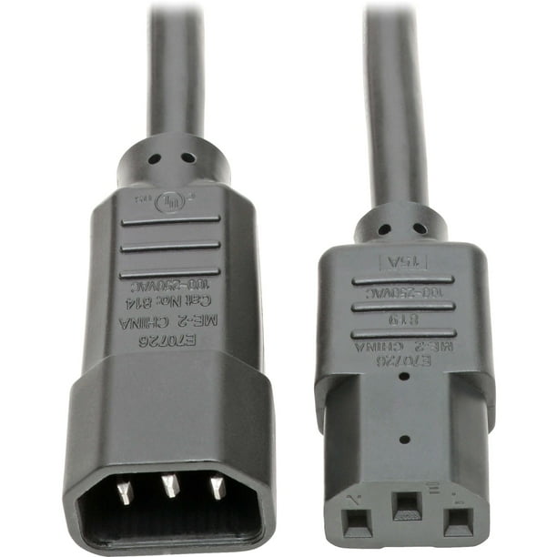 HeavyDuty C13 to C14 PDUStyle Power Extension Cable 15A, 100?250V