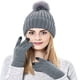 thumbnail image 1 of Gorra de béisbol FloreceBien para hombre y mujer, para exteriores, cálida, de invierno, gruesa, suave, con guantes, de punto, para esquiar, talla para niños, 1 of 4