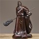thumbnail image 2 of Ebony solid wood carved Guan Gong figurine, God of War and Wealth Guan Erye, decorative craft for living room, home, office, and entryway., 2 of 4