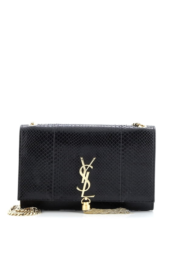 Pre-Owned Classic Monogram Tassel Crossbody Bag Python Medium By Rebag