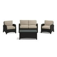 thumbnail image 2 of Glenwillow Home Alvory 4-PC Rattan Set w/ Rect Coffee Table - Tan, 2 of 2