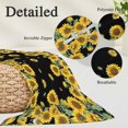 thumbnail image 6 of Sunflower Black Body Pillow Cover, Pillowcase Protectors with Zipper, Breathable Decorative Throw Pillow Case Cover, Watercolor Floral Vintage Farmhouse Pillow Shams for Couch Sofa 24x36Inch, 6 of 8