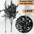 thumbnail image 2 of Hojas de eucalipto artificiales, Juego de 2, flores falsas negras para arreglos florales navideños, coronas, fotografía de boda, 2 of 5