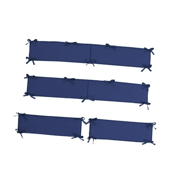 parachoques de cuna,Almohadillas protectoras para cuna de bebé acolchadas para niños y niñas,Forro interior para cuna,protector acolchado para cuna,cojín protector Protección contra Azul