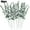 Dark green, variant on 18Pcs Artificial Eucalyptus Leaves, Fake Silver Dollar Eucalyptus Foliage, Floral Greenery for Wedding Home Decoration