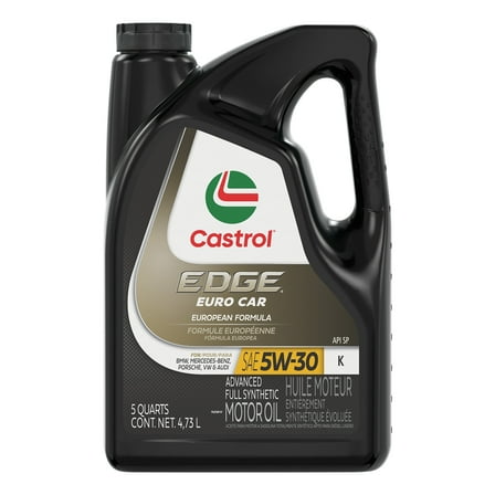 Castrol EDGE Euro 5W-30 K Advanced Full Synthetic Motor Oil, 5 Quarts