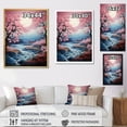 thumbnail image 4 of Designart "Cherry Blossom River Tranquil Japanese Beauty I" Floral Floater Framed Wall Art Print, 4 of 7