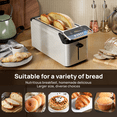thumbnail image 2 of WHALL 4 Slice Toaster, TouchScreen Toasters with Projection Display, Long Extra Slots, Bagle / Reheat/Defrost Stainless Steel, 2 of 5