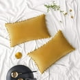 thumbnail image 1 of 2 fundas de almohada con bolas de color sólido, color amarillo oscuro, 30 x 50 cm. Adepaton LRWJ223-5, 1 of 6