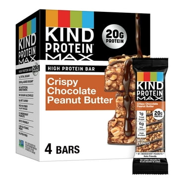 KIND, Gluten Free, Protein MAX, Crispy Chocolate Peanut Butter Protein Bars, 4 Count Box