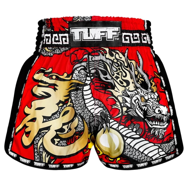 Pantalones cortos de muay thai Tuff Sport, retro, clásicos,