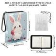 thumbnail image 3 of Game Card Storage Bag Collectible Trading Card Albums The 4-Pocket Card Binder With 50-Page Sleeve Can Hold 400 Game Cards Super Lovely Strawberry Rabbit, 3 of 6
