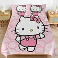 thumbnail image 5 of Hello Kitty Comforter Set with Sheets - 3 Piece Bedding Includes Pillow Covers - Super Soft Bedding Room Decor, 5 of 10