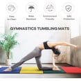 thumbnail image 4 of PRZL 4 Pannel Folding Exercise Mat, 2 Inch Thick Gymnastics Mat 8’x4’, Gym Mat with Carrying Handles for MMA Yoga Stretching Gymnastics and Home Gym（CM）, 4 of 13