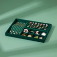 thumbnail image 4 of Suncoda Ornament Storage Box, Dark Green Jewelry Storage Box Ring Bracelet Necklace Classification Storage Box Bracelet Pendant Display Props Earring Jewelry Tray 13.77 X 29.4 In, 4 of 6