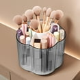 thumbnail image 4 of Rotating Makeup Organizer with Compartments & Lids - Transparent Cosmetic Storage Box for Brushes, Lipstick, Pens & Stationery, 14x13x13cm, 4 of 6