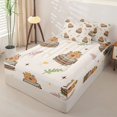 thumbnail image 2 of Homewish Funny Animal Zipper Twin Comforter Sets with Fitted Sheet and 2 Pillowcases For Kids,Cartoon Capybara Zipper Bedding Set,Colorful Polka Dots Reversible,4-Piece, 2 of 7