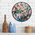 thumbnail image 3 of Yayeee Wall Clock Battery Operated 9.5" Silent Quartz Non-Ticking for Living Room Decor, Vibrant Flowers, 3 of 8