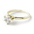 thumbnail image 2 of Galaxy Gold 14k Solid Gold Solitaire Diamond Ring Stunning 1 Carat Natural Diamond Clarity SI1-SI2 Color: F-G 5163 (yellow-gold, 7.5), 2 of 5