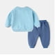 thumbnail image 2 of Gibobby Conjunto de Bebé A niños pequeños Niños pequeños Bebés Niños Niñass Manga larga Animales de dibujos animados lindos Sudadera Pullover Tops Pantalones d(Azul claro, 2-3 Años), 2 of 5