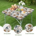 thumbnail image 4 of Striped Baseball Items Pattern Square Fitted Tablecloth with Elastic Edge,Square Table Cover,Washable Elastic Table Cover for Home Kitchen Party Decor 34"x34", 4 of 6