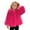 Hot Pink, variant on Kids Winter Jackets Pink Fluffy Jacket for Girls Jacket Girls Warm Winter Coat Girls Winter Coat Size 8-9 Years