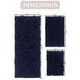 thumbnail image 3 of Home Weavers Modesto Bath Rug 100% Cotton Non-Slip Bathroom Rug Set Machine Washable Bathroom Rug-17"x24", Bath Rug- 21"x34", Runner- 21"x54", Navy Color 3 Piece Bath Rug set, 3 of 9