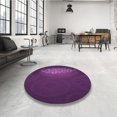 thumbnail image 4 of Ahgly Company Machine Washable Indoor Round Transitional Dark Orchid Purple Area Rugs, 7' Round, 4 of 7