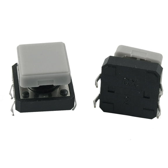 5x Momentary Tactile Push Button Switch 12x12x9mm 4 Pin DIP Through Hole w Cap