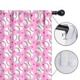 thumbnail image 4 of Blackout Kids Curtains,Pink Baseballs Pattern Childrens Insulated Curtains Set Of 2,Bedroom Essentials,Toddler Room Decor 42"x54", 4 of 5