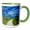 Green/White, variant on 3drose, Canada, Newfoundland, Gros Morne Np. Boardwalk at Western Brook Pond., 11oz Two-tone Black Mug