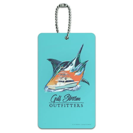 Gulf Stream Marlin Ocean Game Fishing Charter Boat Luggage Card Suitcase Carry-On ID