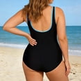 thumbnail image 4 of EYNMVR Women's One Piece Bathing Suit Plus Size Swimsuit Tummy Control Front Zipper Swimwear, 4 of 6