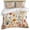 Yellow, variant on Colorful Spring Floral Bedding 3 Piece Duvet Cover Set Twin Size, Elegant Summer Botanical Rustic Soft Microfiber Comforter Cover with Zipper Closure & Pillowcases, FadeResistant Quilt Cover