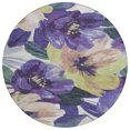 thumbnail image 2 of Addison Rugs Chantille Indoor/Outdoor Transitional Floral Purple Washable Round Rug, 8' x 8', 2 of 6