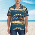 thumbnail image 4 of Lsque Sunshine Underwater Sand Turtle pattern Hawaiian Shirt for Men, Unisex Summer Beach Casual Short Sleeve Button Down Shirts-Large, 4 of 9