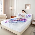 thumbnail image 4 of Castle Fairy Teens Gradient Butterflies Full Size Sheets,Chic Floral Flower Bed Sheets, 4 of 7