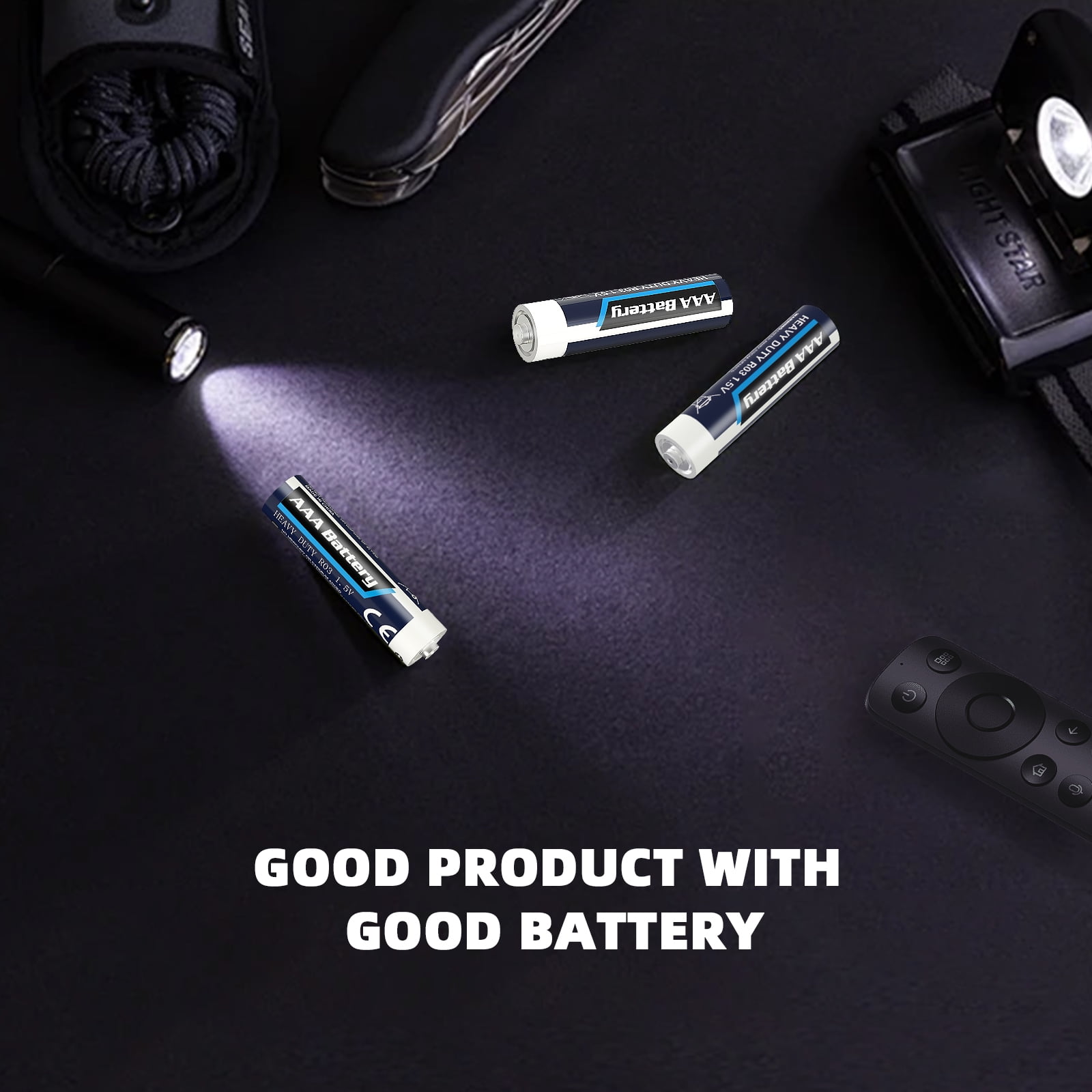 Yelikex AAA Battery 56 Pack, Dual A Battery 1.5V R6P, Suitable for Home and Electronic Devices, 10-year Shelf Life