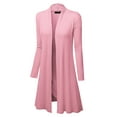 thumbnail image 5 of Made by Johnny Women's Solid Long Sleeve Open Front Long Cardigan XXXL PINK, 5 of 6