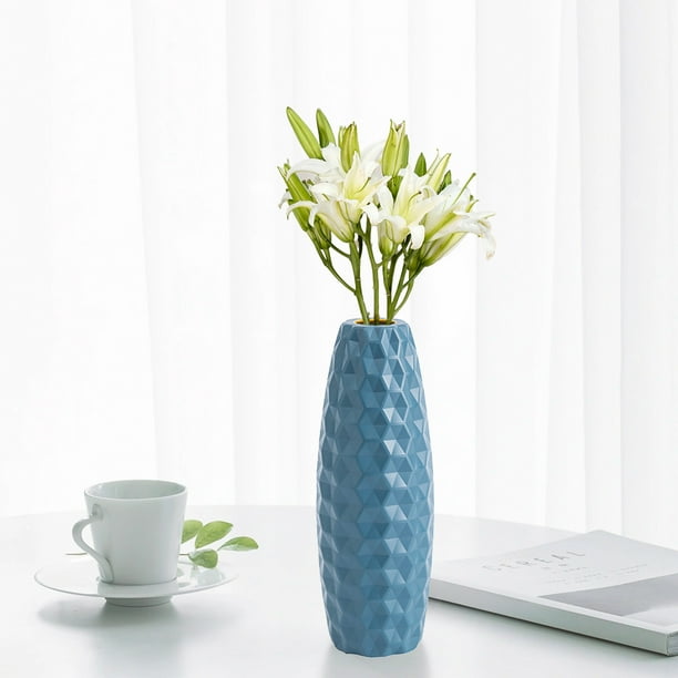 Plastic Imitation Glazed Vase Living Room Flower Arrangement TV Cabinet Decoration Dried Flower Decoration Flower Pot Flower Utensil
