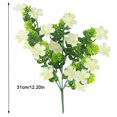 thumbnail image 3 of 5-branch Artificial Flower Grass Bouquet Simulation Floral Decor Home Table Centerpiece Fake Flower  Purple, 3 of 9