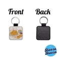 thumbnail image 4 of Kawaii Chicken Nuggets Faux Leather Square Keychain, 4 of 7