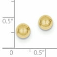 thumbnail image 4 of 10k Yellow Gold 6mm Ball Stud Earrings Button, 4 of 8