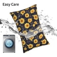 thumbnail image 5 of Kdxio Cotton Pillow Cases 16"x24" Pillowcases,Soft and Breathable Bedroom Pillow Cases-Royal Blue Plaid Sunflower-No Pillow Core, 5 of 5