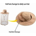 thumbnail image 3 of Bee Keeping Beekeeper Veil hat gnats Insect Bug Mosquito Fishing Gardening Cap with Head net Netting mesh Hood for Men Women 1Pack, 3 of 7